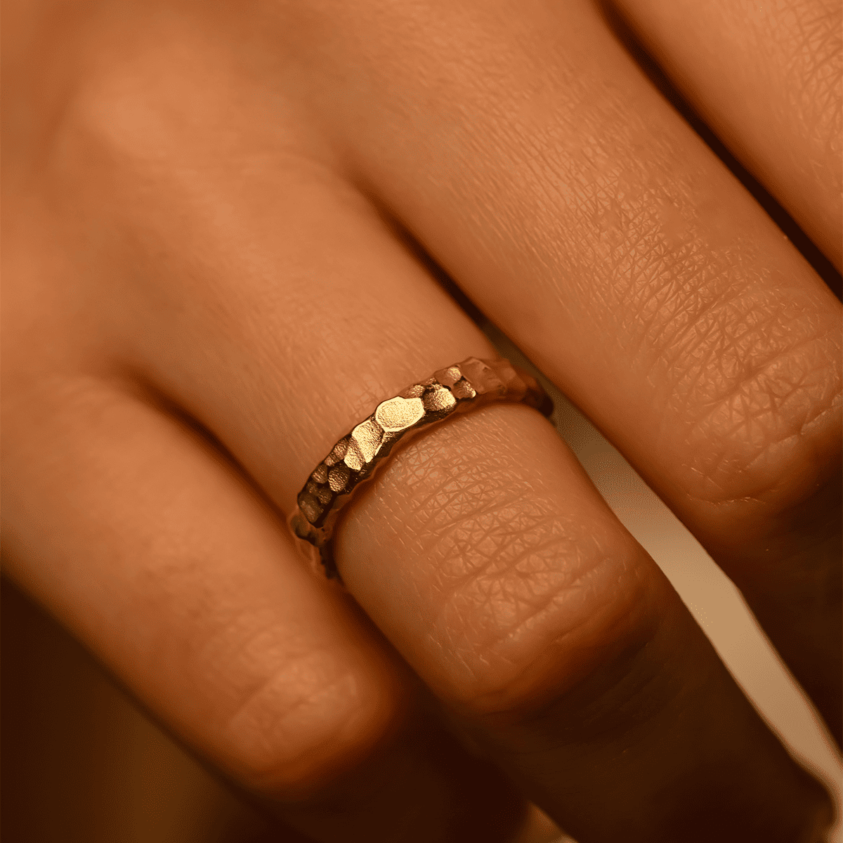 Anillo de bodas Starlight en oro de 18 quilates Anillo completamente personalizado