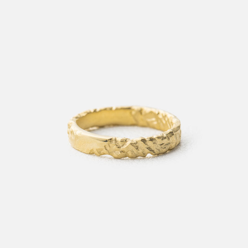 Anillo de bodas de oro de 18 quilates Enduring Love totalmente personalizable