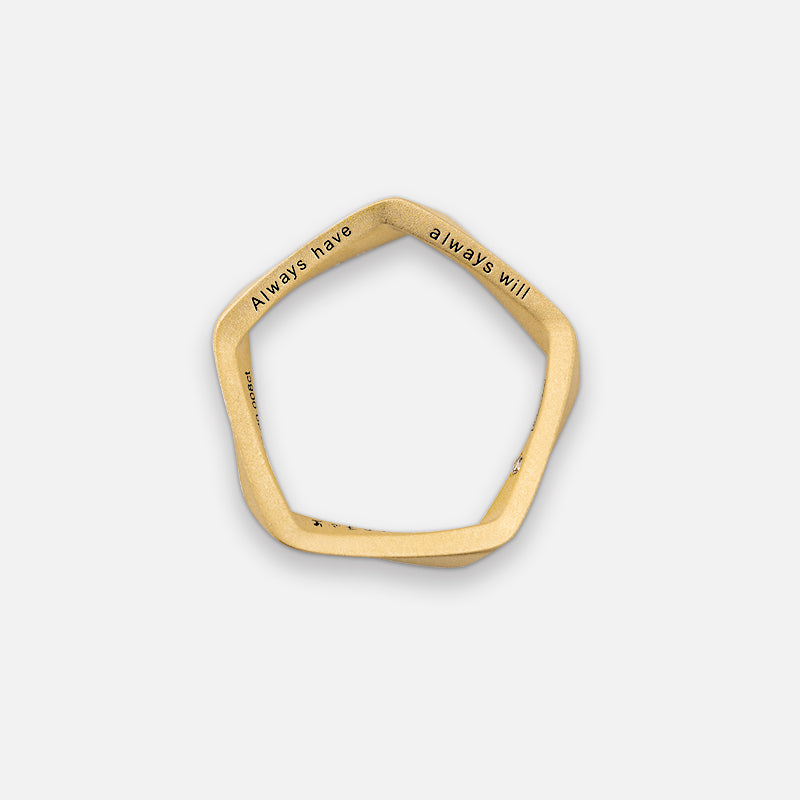 Anillo de bodas Lucky Star en oro de 18 quilates totalmente personalizable