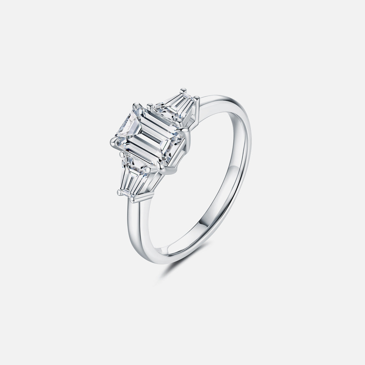 Bague de fiançailles solitaire classique en or blanc 18 carats avec diamants cultivés en laboratoire Bagues de fiançailles personnalisées (2,41 CTW-DE/VS-VVS)