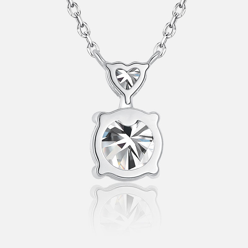 18K White Gold Double Stone Pendant Diamond Necklace Lab-Grown Diamond Custom Necklace (2.08 CTW - D-E/VS-VVS)